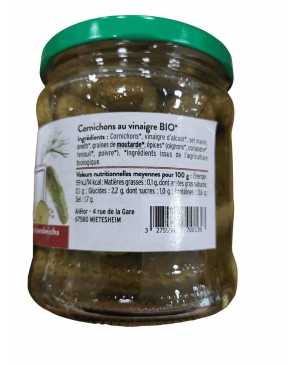 CORNICHONS AU VINAIGRE BIO 330G 