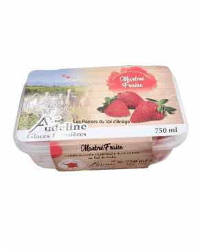 GLACE AU LAIT DE BREBIS MARBRÉ FRAISE AUDELINE 750 ML 