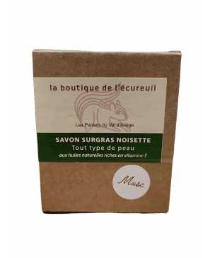 SAVON SURGRAS À L'HUILE DE NOISETTE  MUSC 100GR 