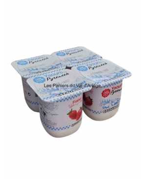 YAOURTS FERMIERS A LA FRAISE X4 